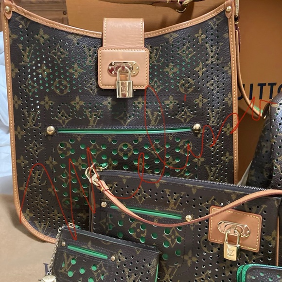 💯 Authentic Louis Vuitton perforated green SET - Picture 5 of 5